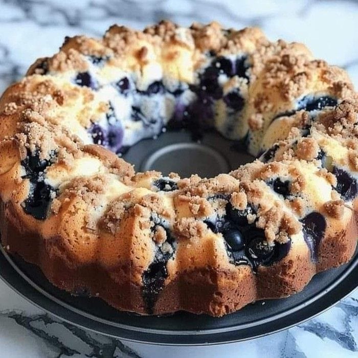 Blueberry Streusel Bundt Cake