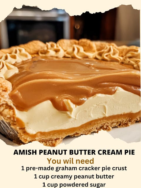 Amish Peanut Butter Cream Pie