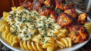 Juicy Garlic Butter Steak Bites & Creamy Spicy Cajun Alfredo Pasta Recipe