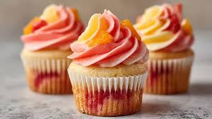 Mango Strawberry Sunset Cupcakes – Bright, Fruity & Beautiful