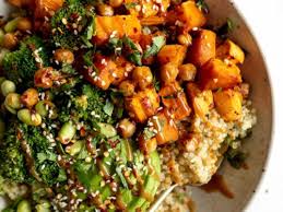 Savory Thai Peanut Sweet Potato Buddha Bowl