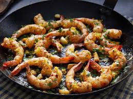 Mediterranean Shrimp Skillet with Lemon Garlic Sauce