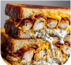Loaded Chicken Club Sandwich with Crispy Bacon and Avocado Ranch Spread