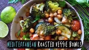 Mediterranean Roasted Veggie & Chickpea Bowls