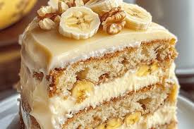 Banana Walnut Cream Cake