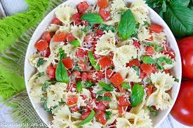 Cherry Tomato Bruschetta Pasta Salad