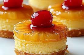 Mini Pineapple Upside-Down Cheesecakes