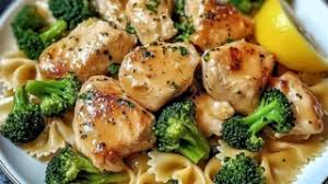 Butter Lemon Bowtie Chicken with Broccoli Recipe
