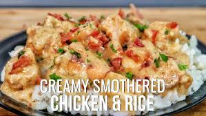 Creamy Smothered Chicken and Rice – Easy Comfort Food Dinner Recipe