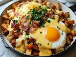  Ultimate Breakfast Poutine with Creamy Hollandaise Sauce 