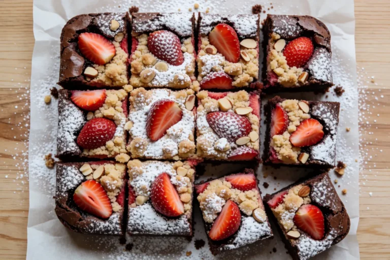 Chocolate Strawberry Brownie Bars Bliss