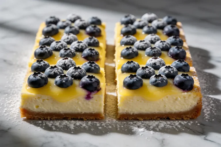 Easy Lemon Blueberry Cheesecake Bars: Bright, Creamy, and Bursting with Berries