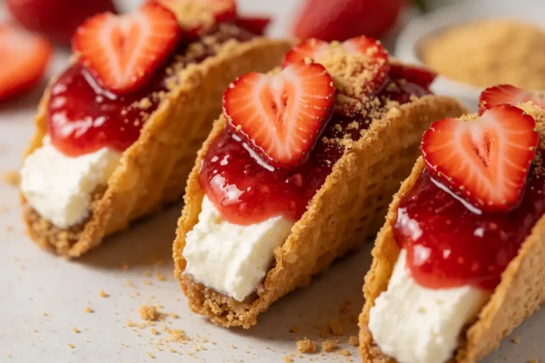 Easy Strawberry Cheesecake Tacos: Crispy Shells, Creamy Filling, Big Flavor