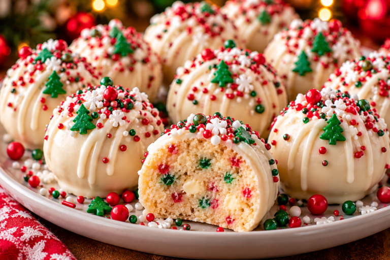 No-Bake Christmas Sugar Cookie Truffles – Easy Holiday Dessert Recipe